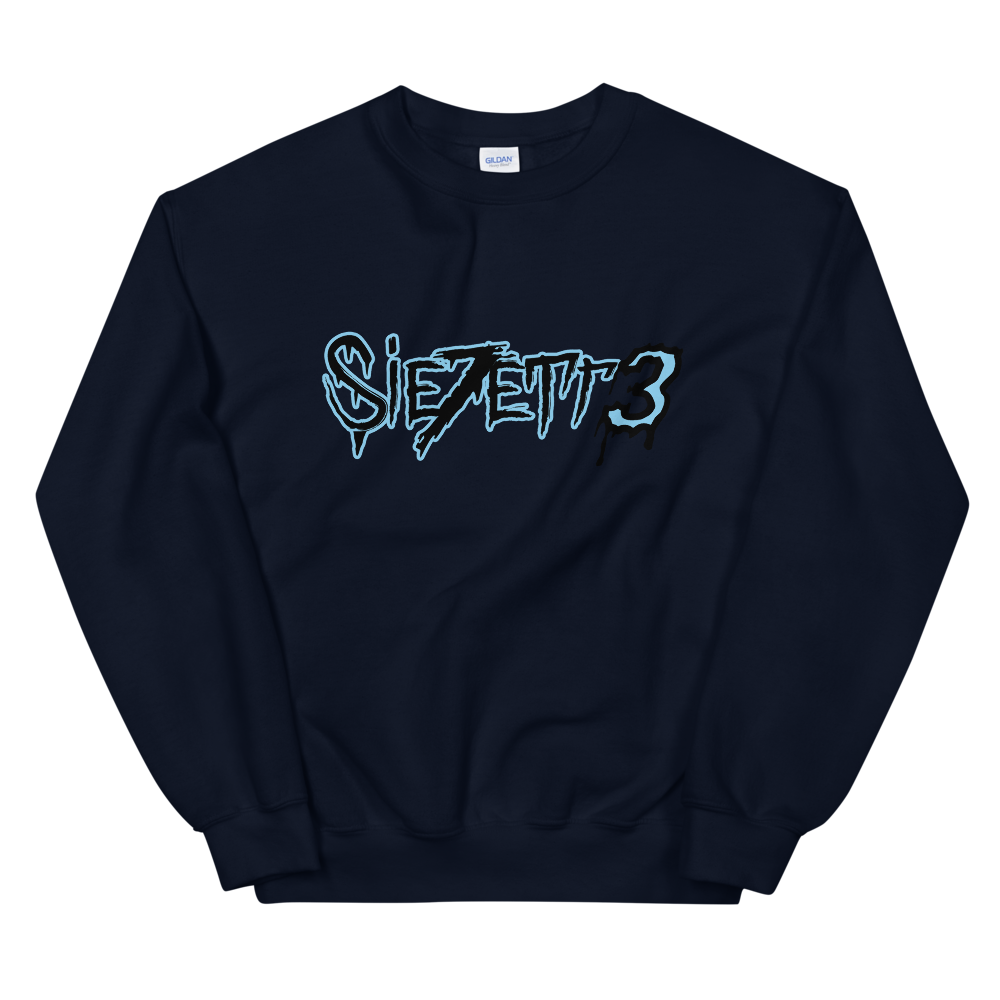 LABEL LOGO NAVY CREWNECK